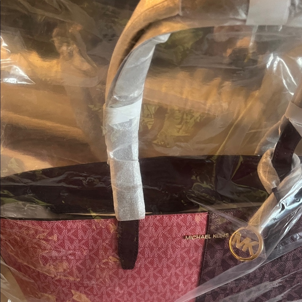 Michael Kors Two-Tone Pink and Purple Tote - Picture 14 of 14